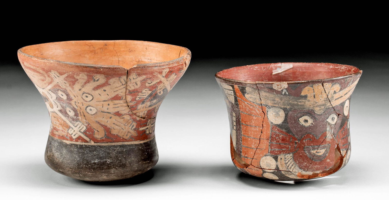 Nazca Polychrome Vessels w/ AMB Deity (1 of 4)