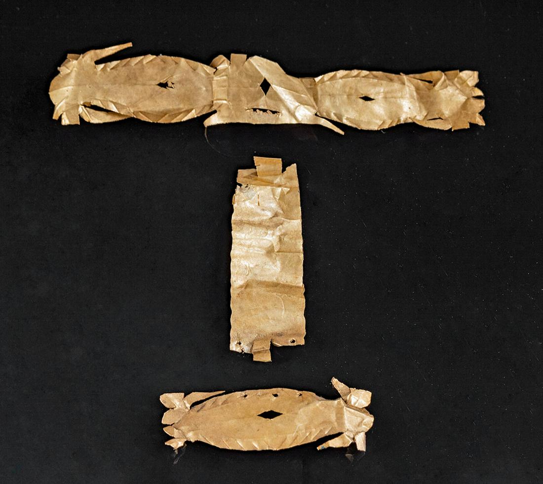 Rare 14th C. Philippines Oton Gold Sheet Death Mask (1 of 3)