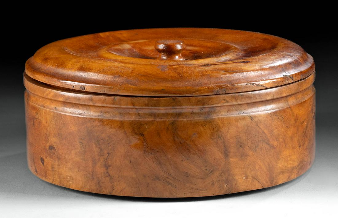 Rare 19th C. Hawaiian Koa Wood Lidded Umeke (1 of 3)