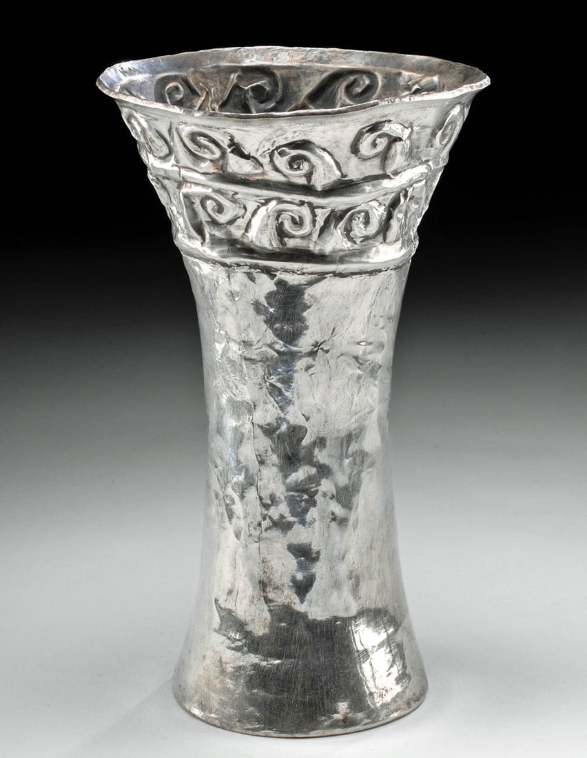 Stunning Sican / Lambayeque / Chimu Silver Beaker (1 of 4)