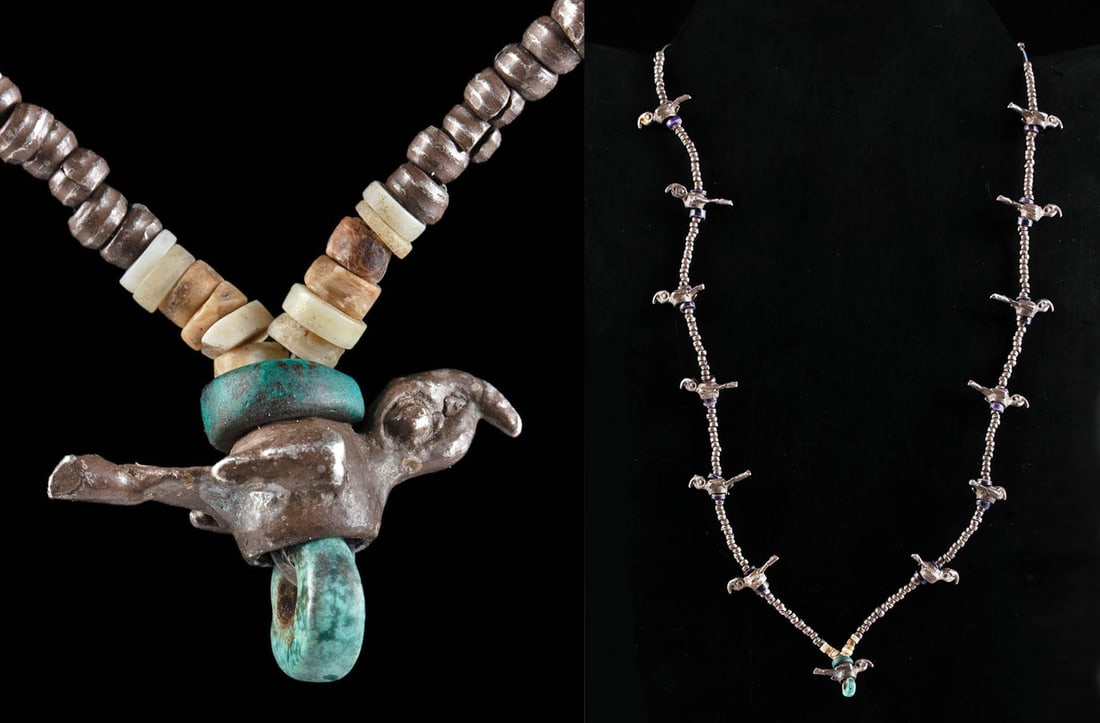 Wonderful Chimu Silver Necklace w/ Parrots (1 of 5)