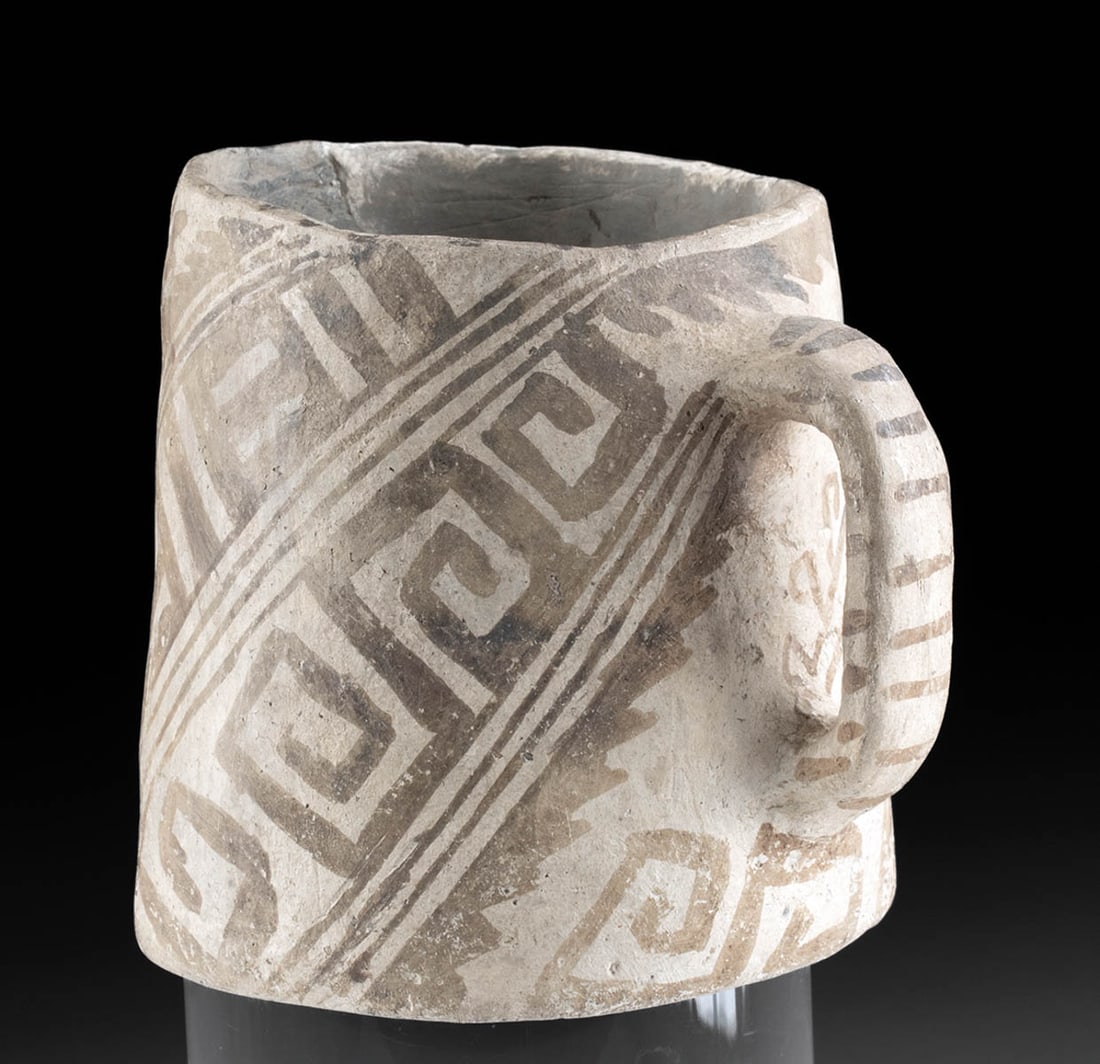 Anasazi Mesa Verde Pottery Mug w/ Black on White Motifs (1 of 4)