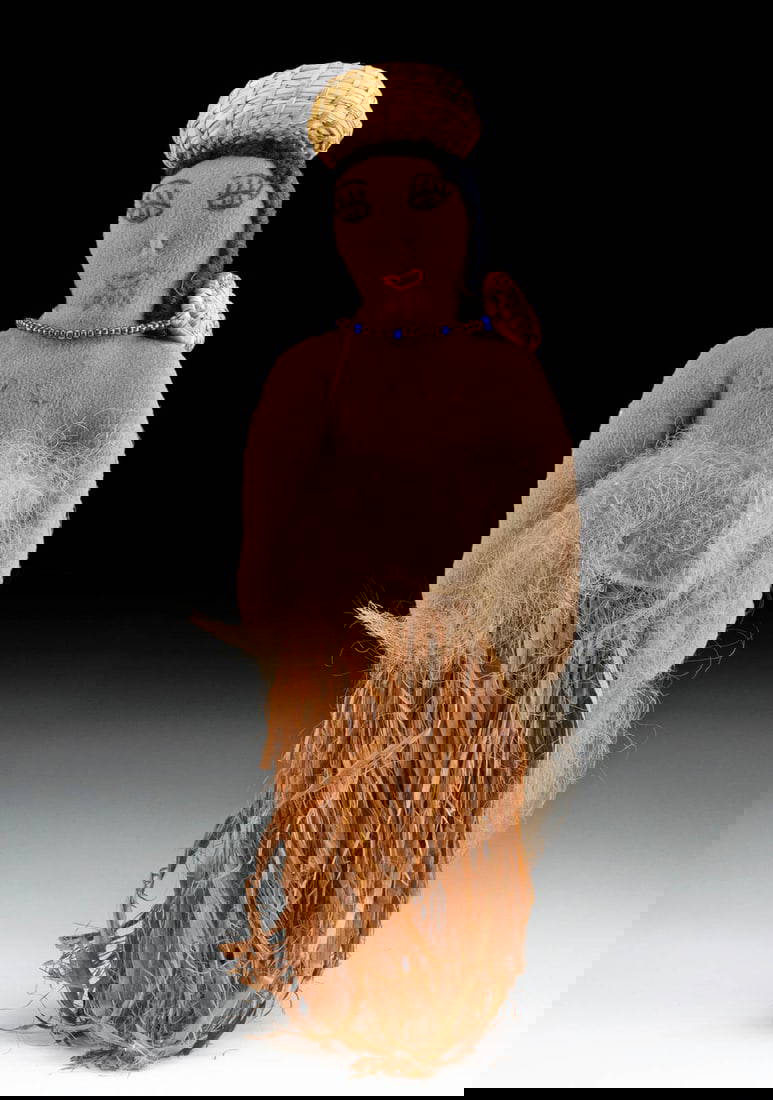 Native American Kumeyaay Doll W/ Basket By Eva Salazar Auction