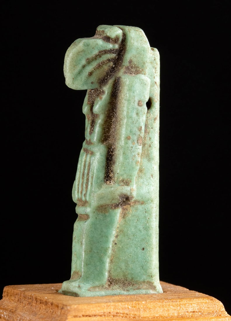 Egyptian Faience Amulet of Thoth, ex-Mitry (1 of 3)