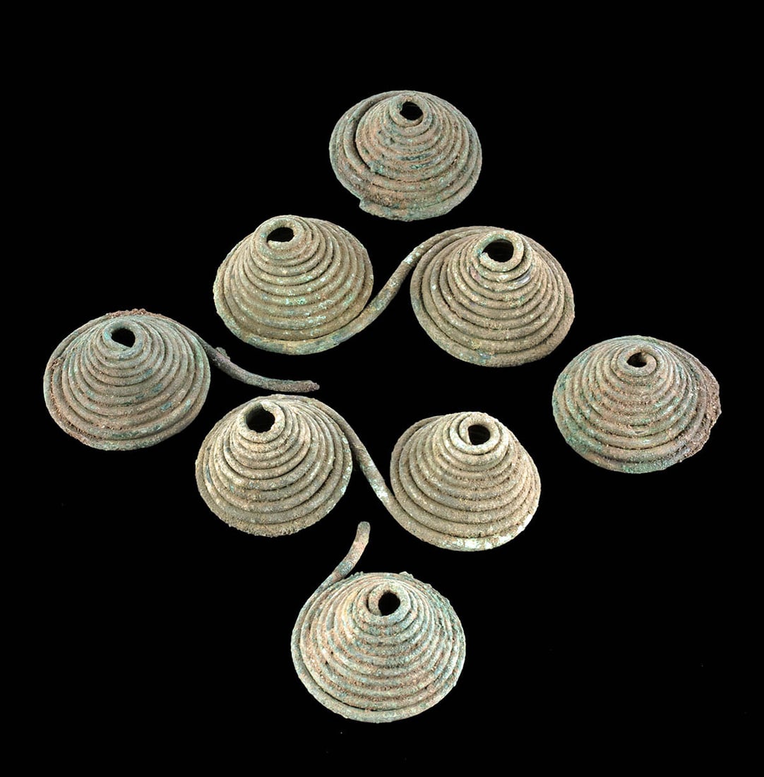 Greek Thracian Bronze Spectacle (Double Spiral) Fibulae (1 of 3)