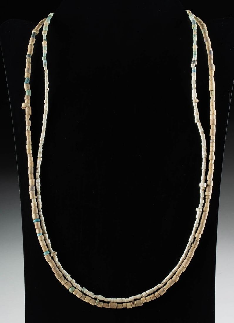 2 Ancient Mesopotamian Faience Bead Necklaces (1 of 3)