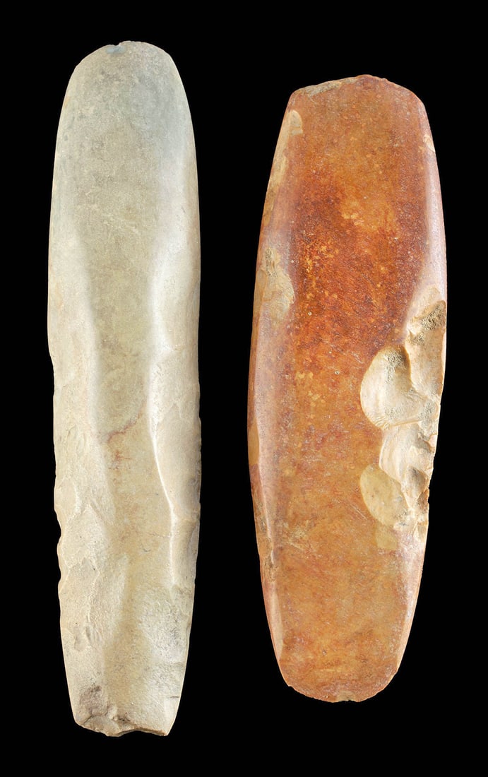Prehistoric Native American Archaic Stone Chisels (1 of 2)