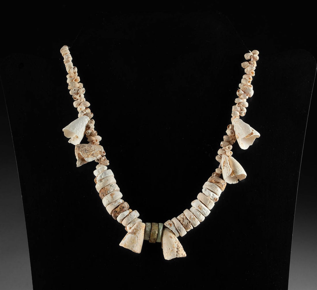 Necklace w/ Mississippian Shell & Stone Beads (1 of 3)