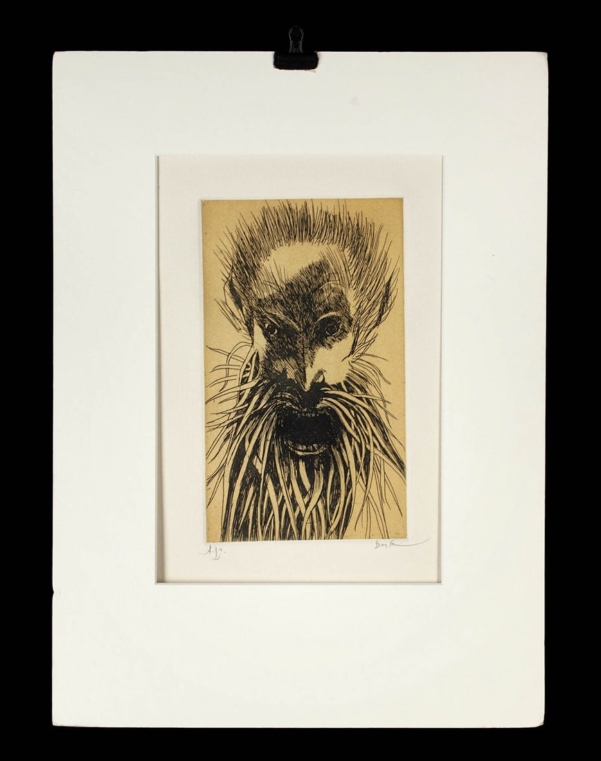 Leonard Baskin Artist Proof - "Screaming Man" (1 of 4)