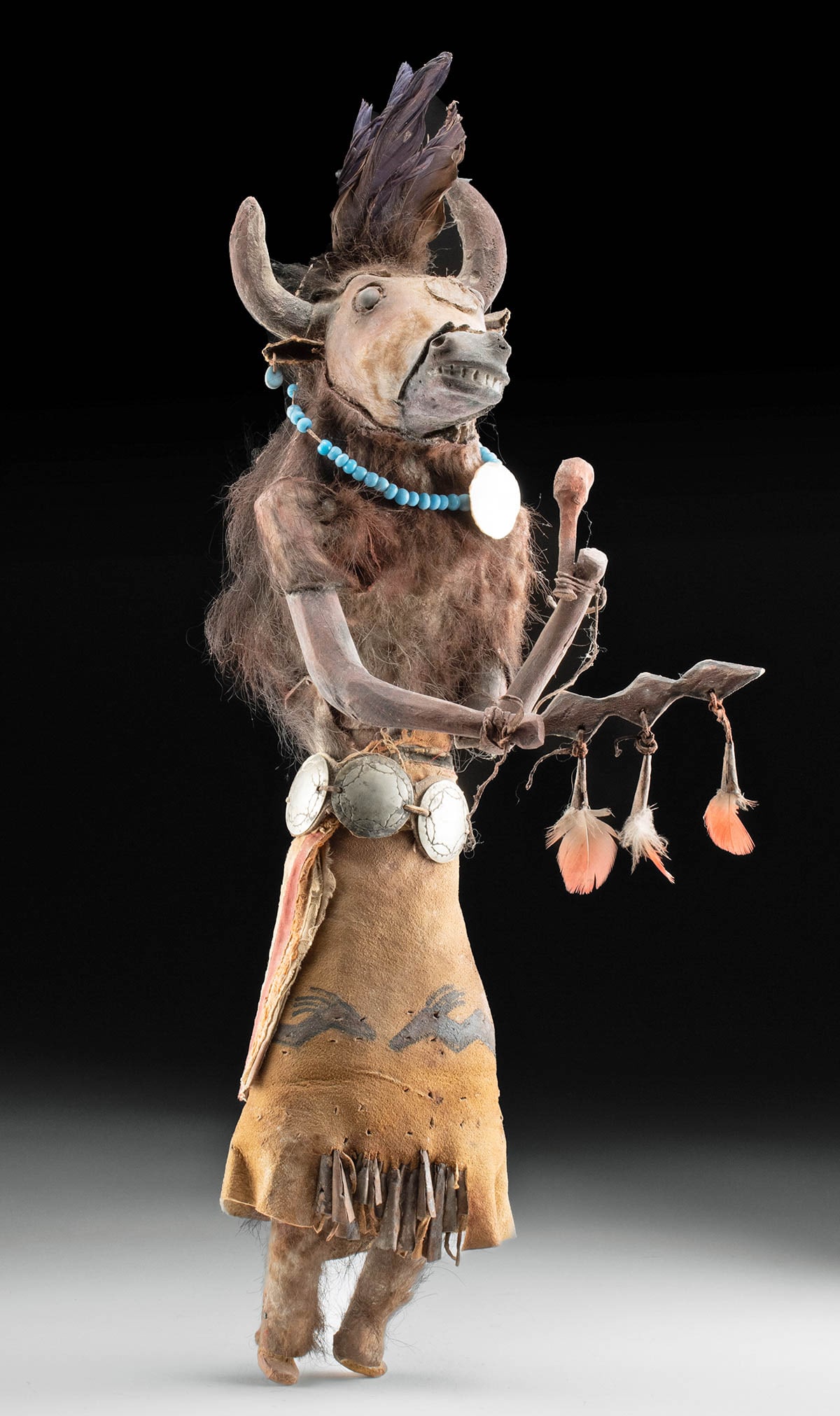 Early 20th C. Zuni Kachina Doll of a Buffalo (Siwolo) (1 of 4)