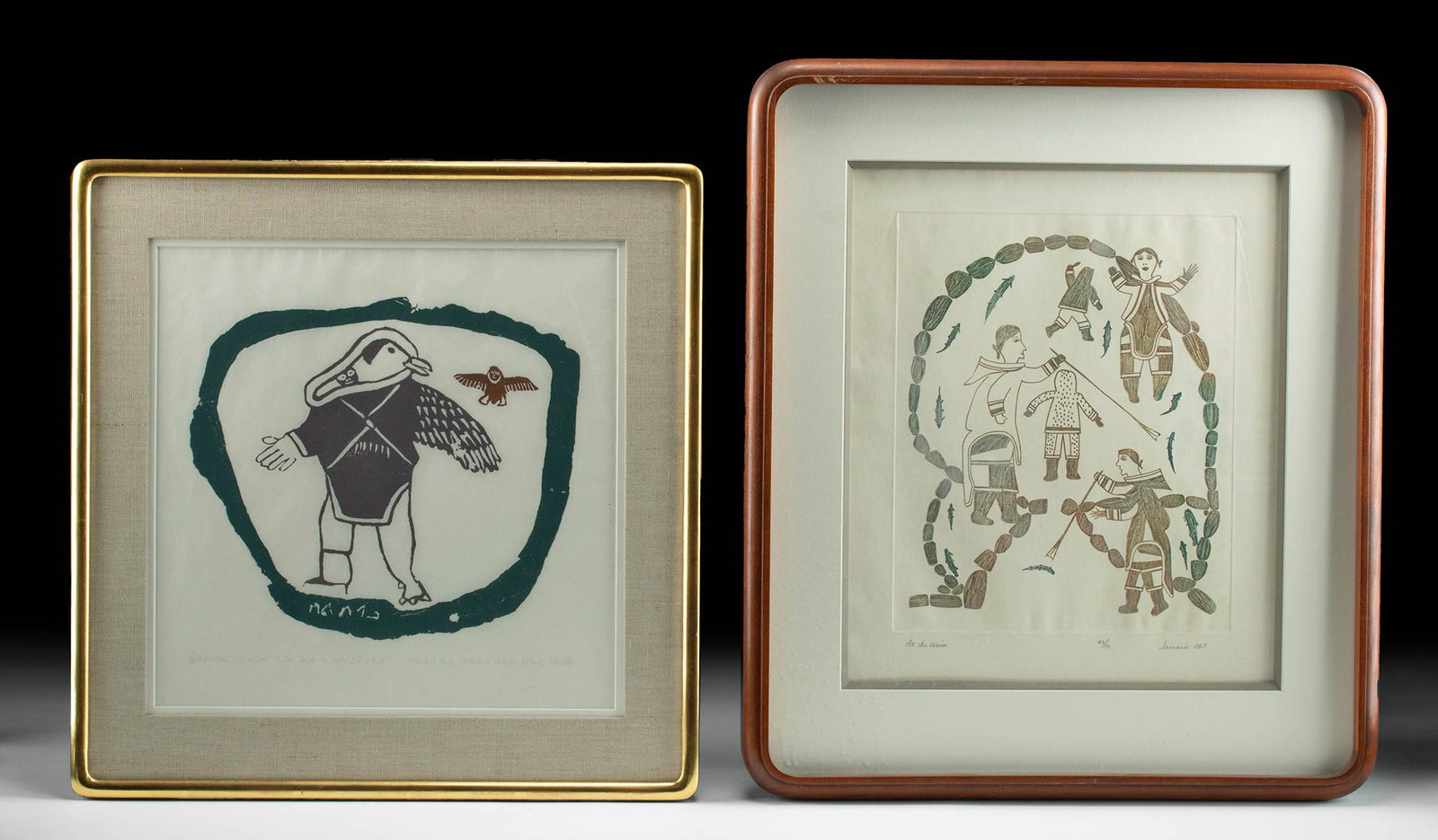 1960s Inuit Prints by Davidialuk Amittu, Jamasie Teevee (1 of 5)