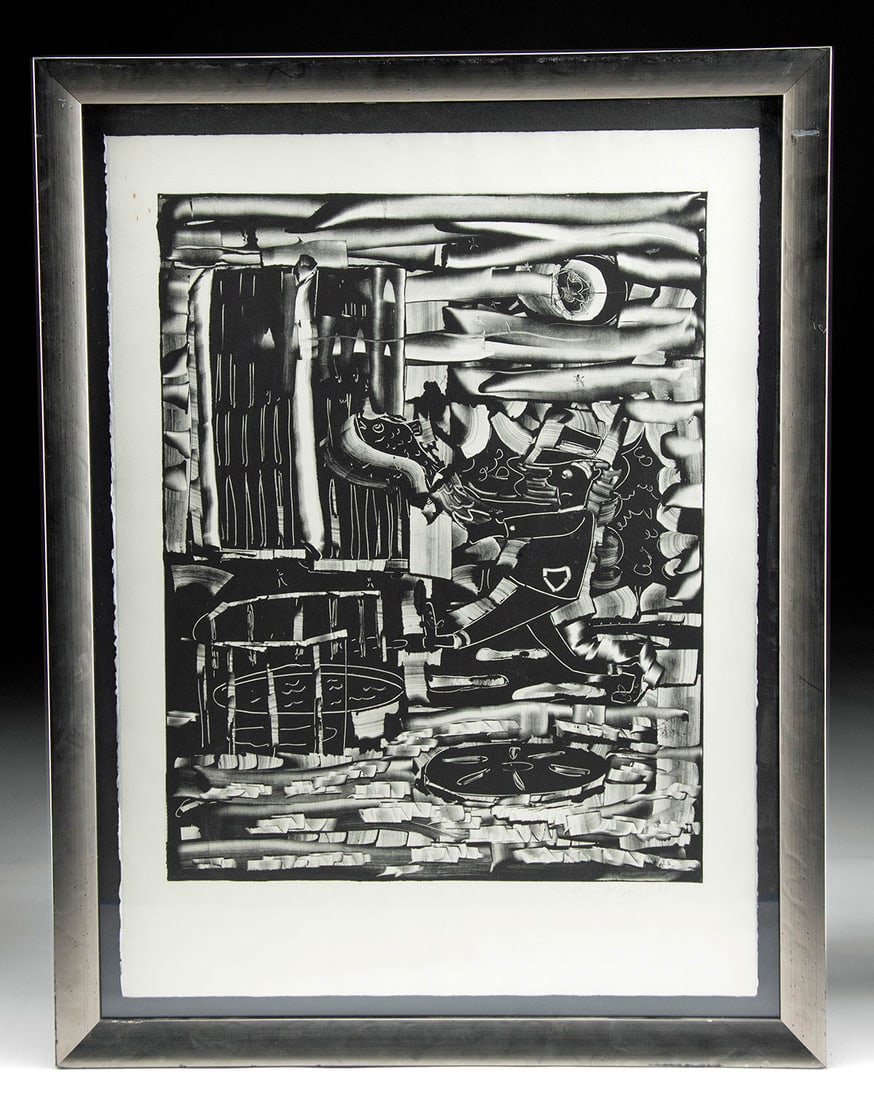 William Wegman Monotype - Man & Fish (1986) (1 of 3)