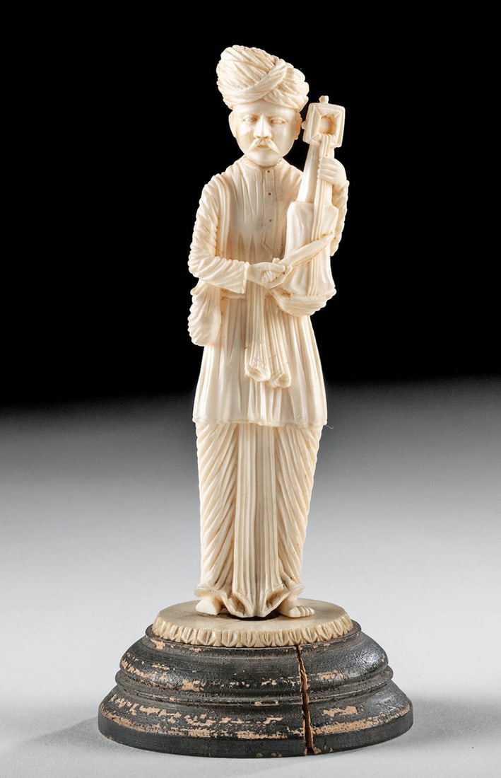 19th C. Indo-Persian / Mughal Musician Figure (1 of 4)