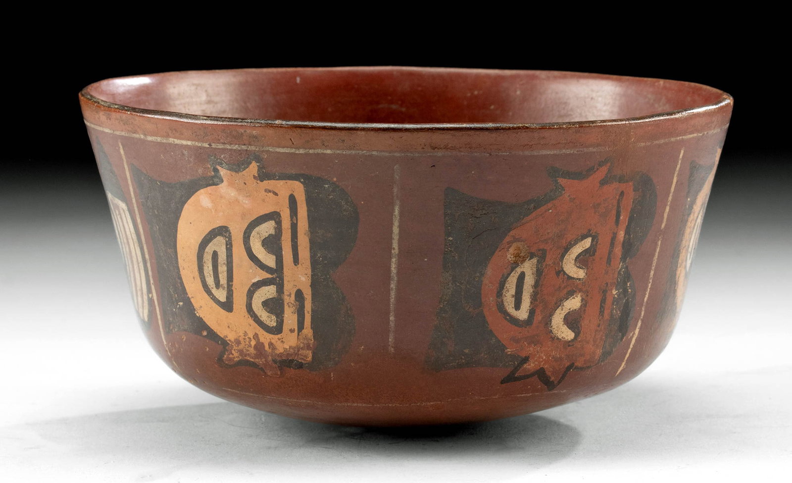 Nazca Polychrome Pottery Bowl w/ Trophy Heads (1 of 4)