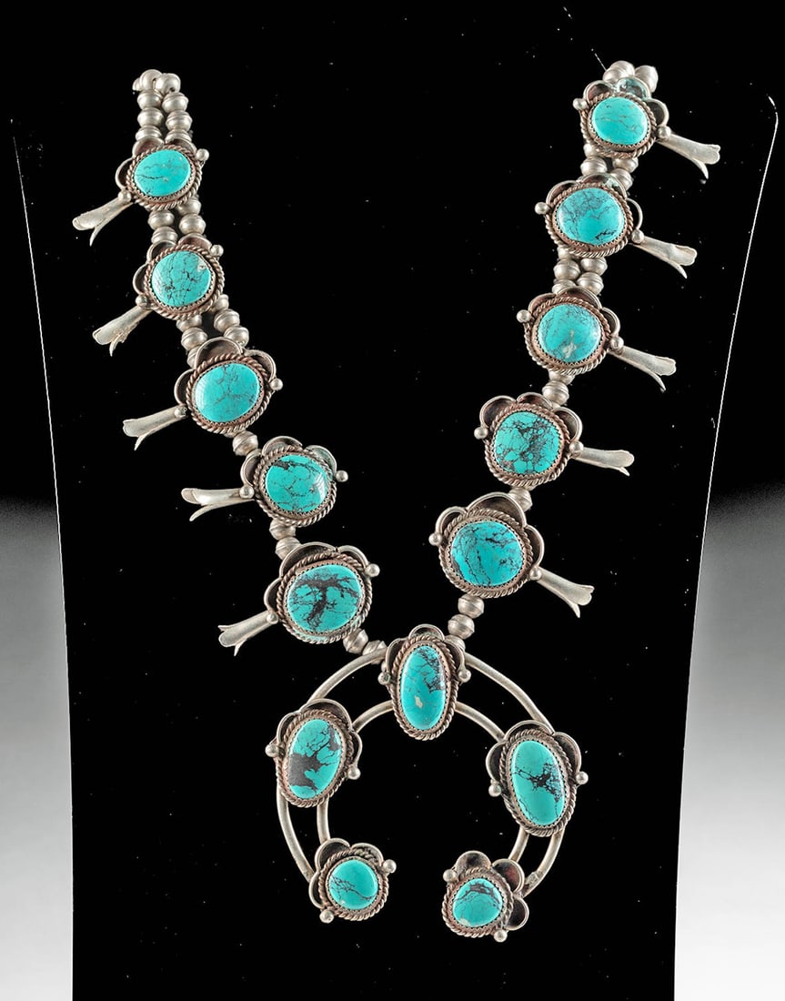 Native American Navajo Squash Blossom Necklace (1 of 4)