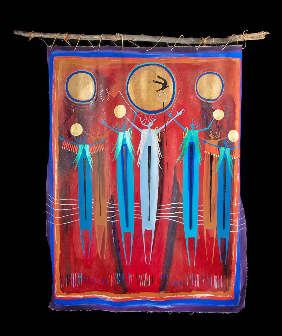 Bill Worrell Painting - Seasons of Three Golden Moons (1 of 4)