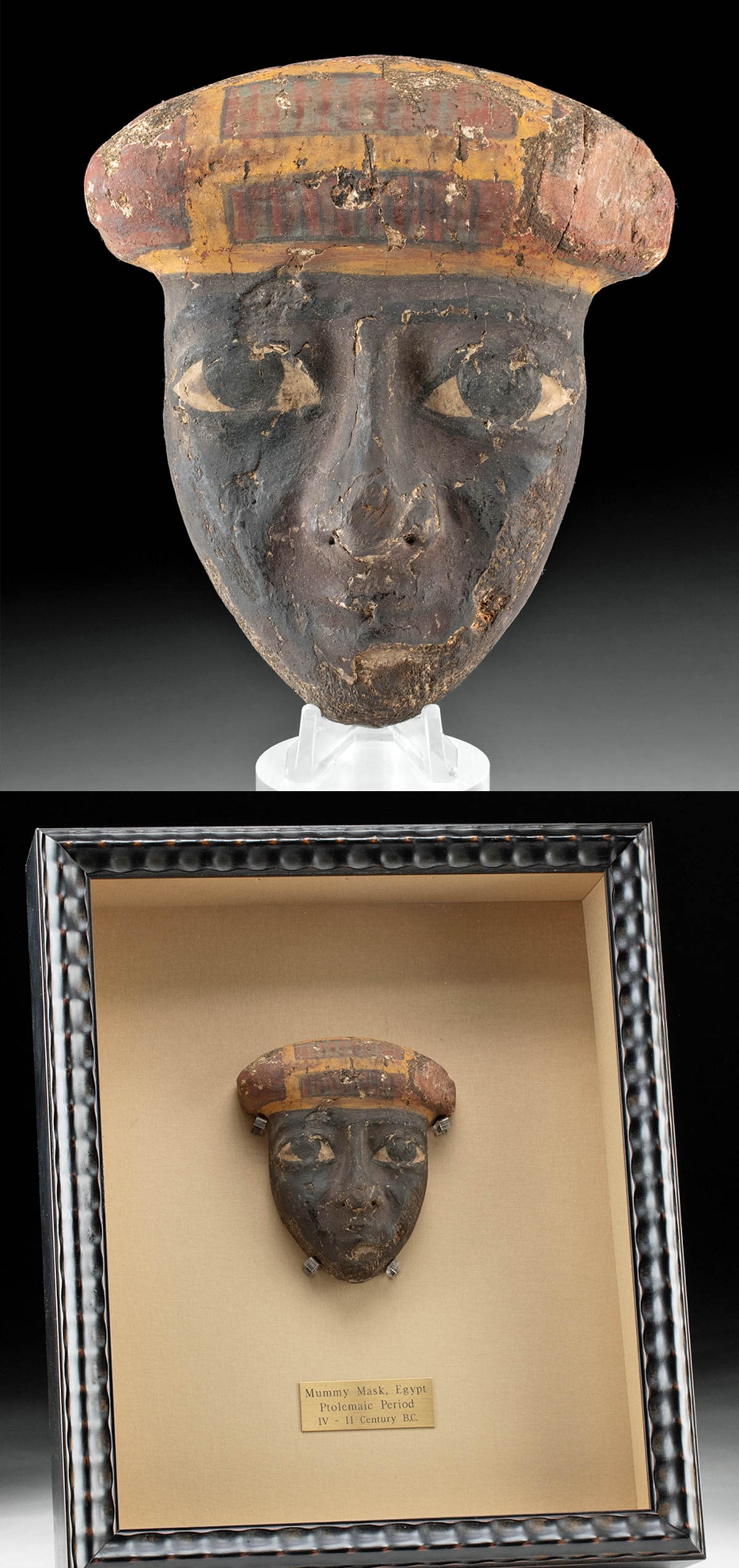 Egyptian Late Dynastic / Ptolemaic Mummy Mask (1 of 4)