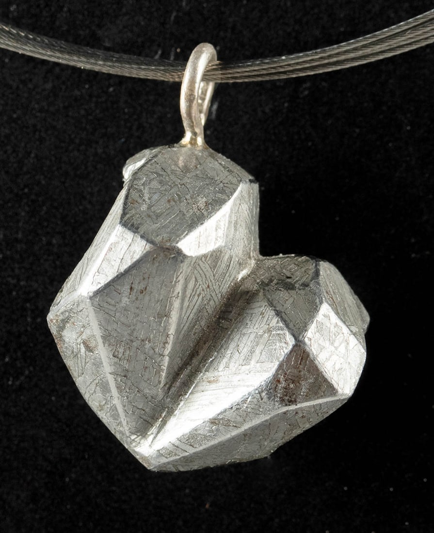 Scandinavian Meteorite Pendant (on Necklace) (1 of 2)