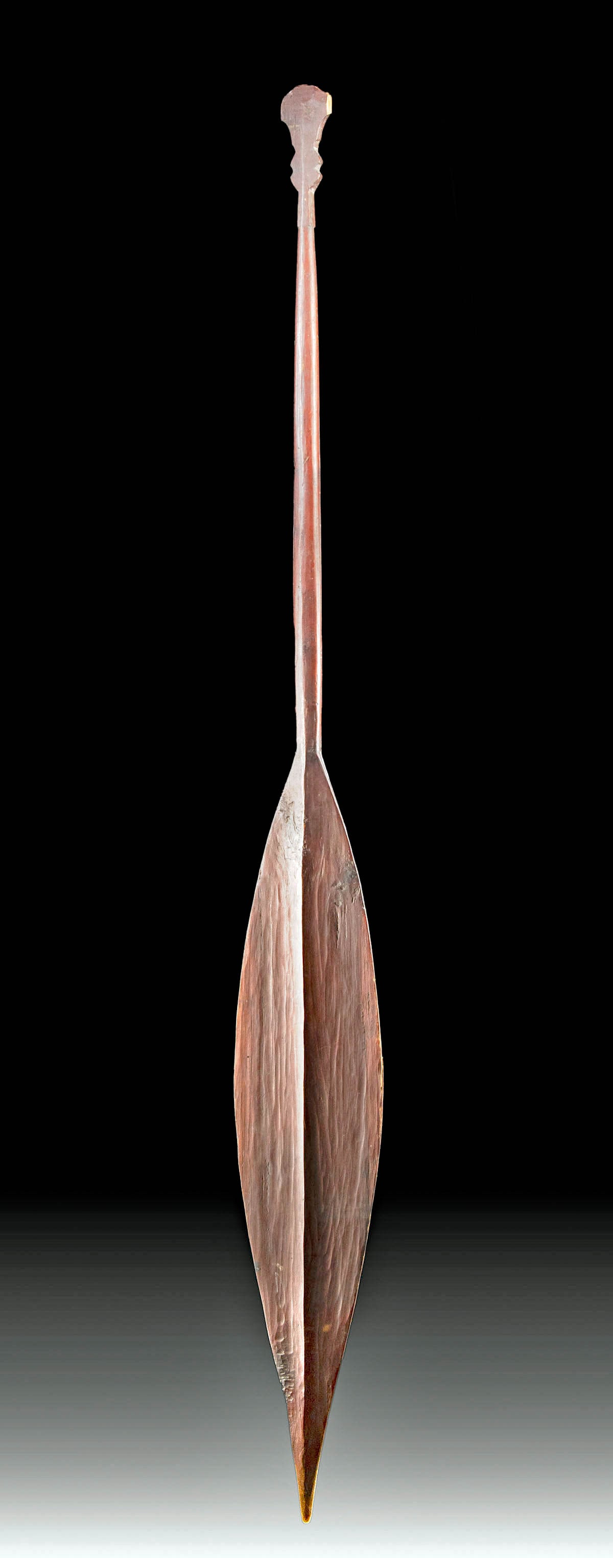 20th C. Indonesian Borneo Dayak Wood Canoe Paddle (1 of 2)