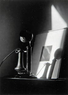 Dorothy Norman Photograph - "Telephone..." (1940): **Originally Listed At $400** Dorothy Norman (American, 1905-1997). "Telephone, in front of Alfred Stieglitz 'Equivalent', at An American Place, New York" gelatin silver print, 1940. Edition 59 of 70.