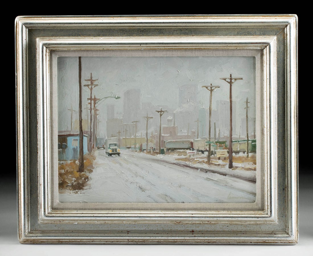 Kent Lemon Painting - "19th Street Denver" (1984) (1 of 4)