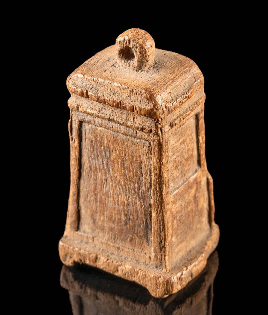 Extremely Rare Miniature Egyptian Wood Ushabti Box Auction
