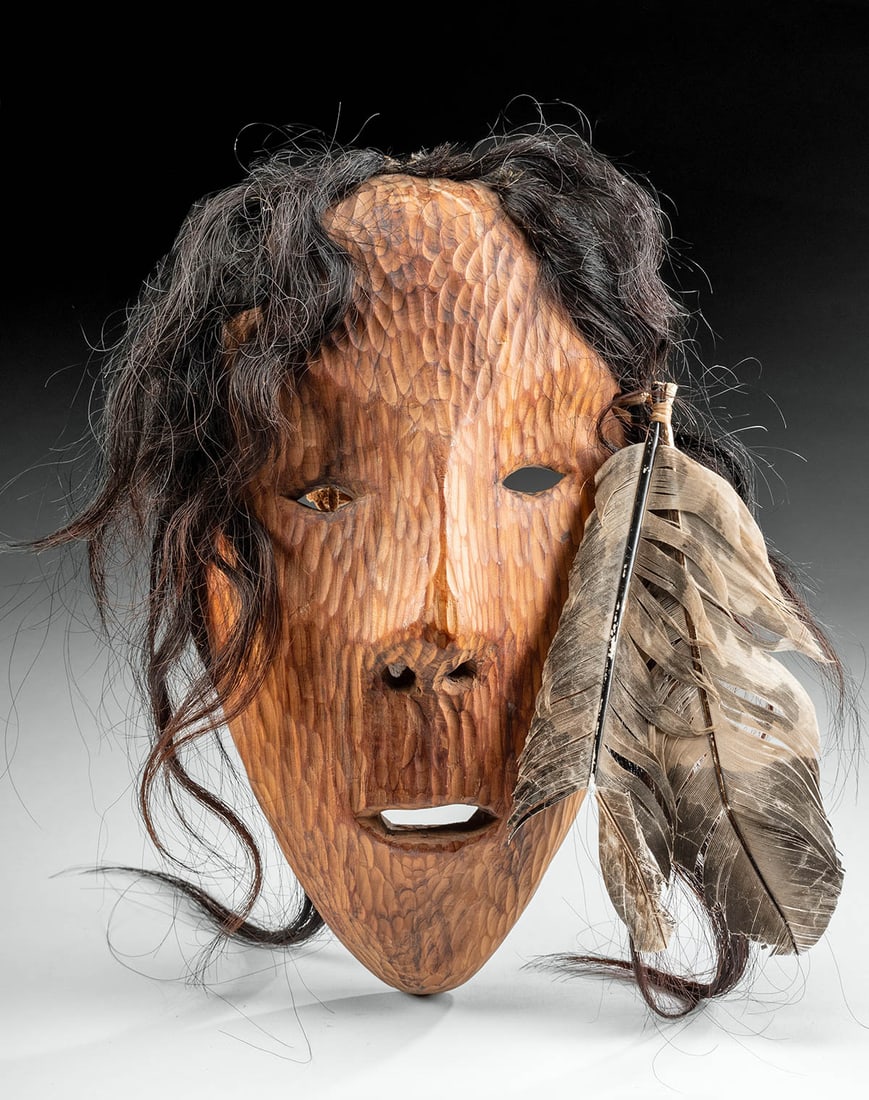 Cherokee Wood Booger Mask, Luther "Toby" Hughes (1 of 4)