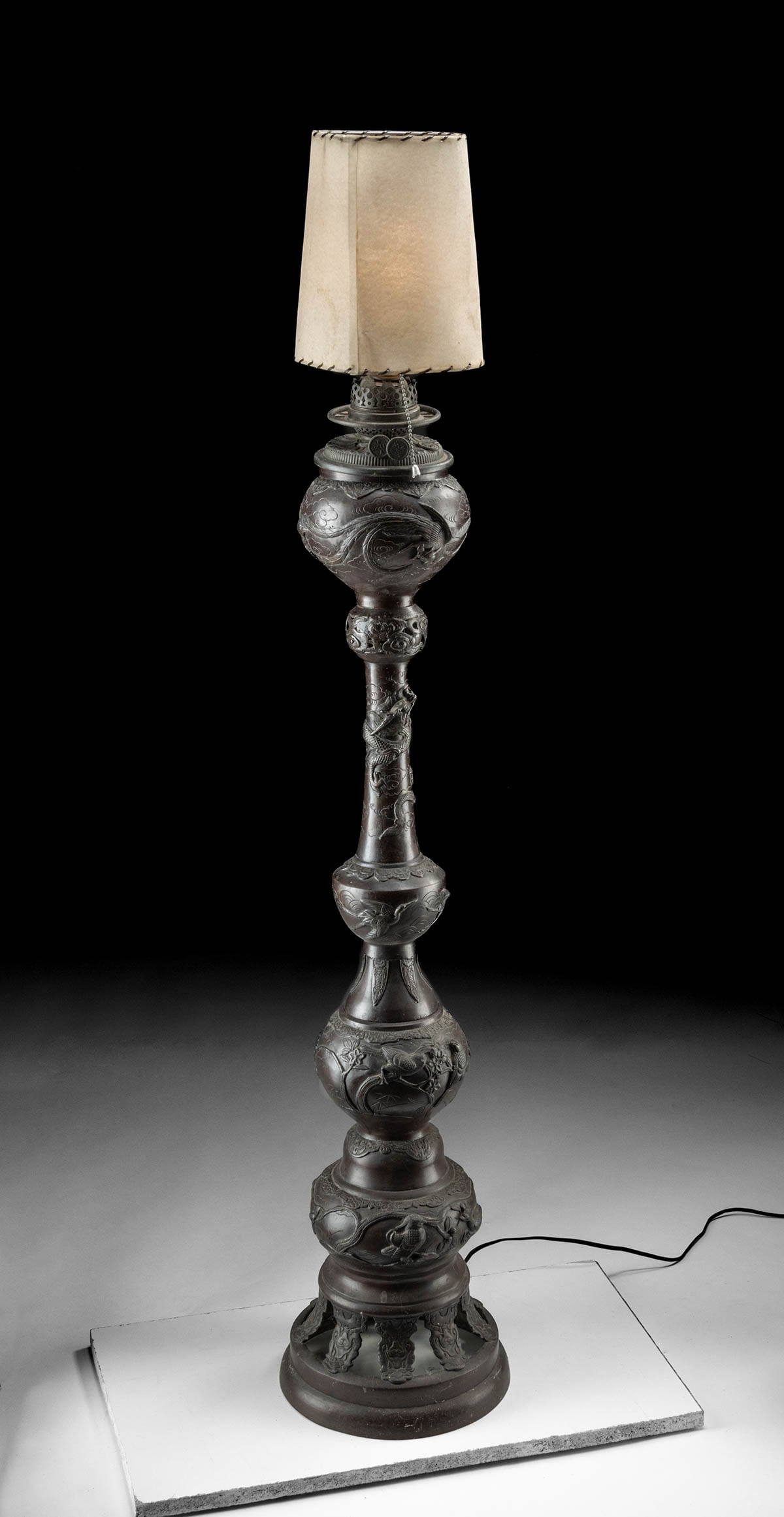 Buy 19th C. Japanese Meiji Bronze Floor Lamp Artemis Gallery In Co