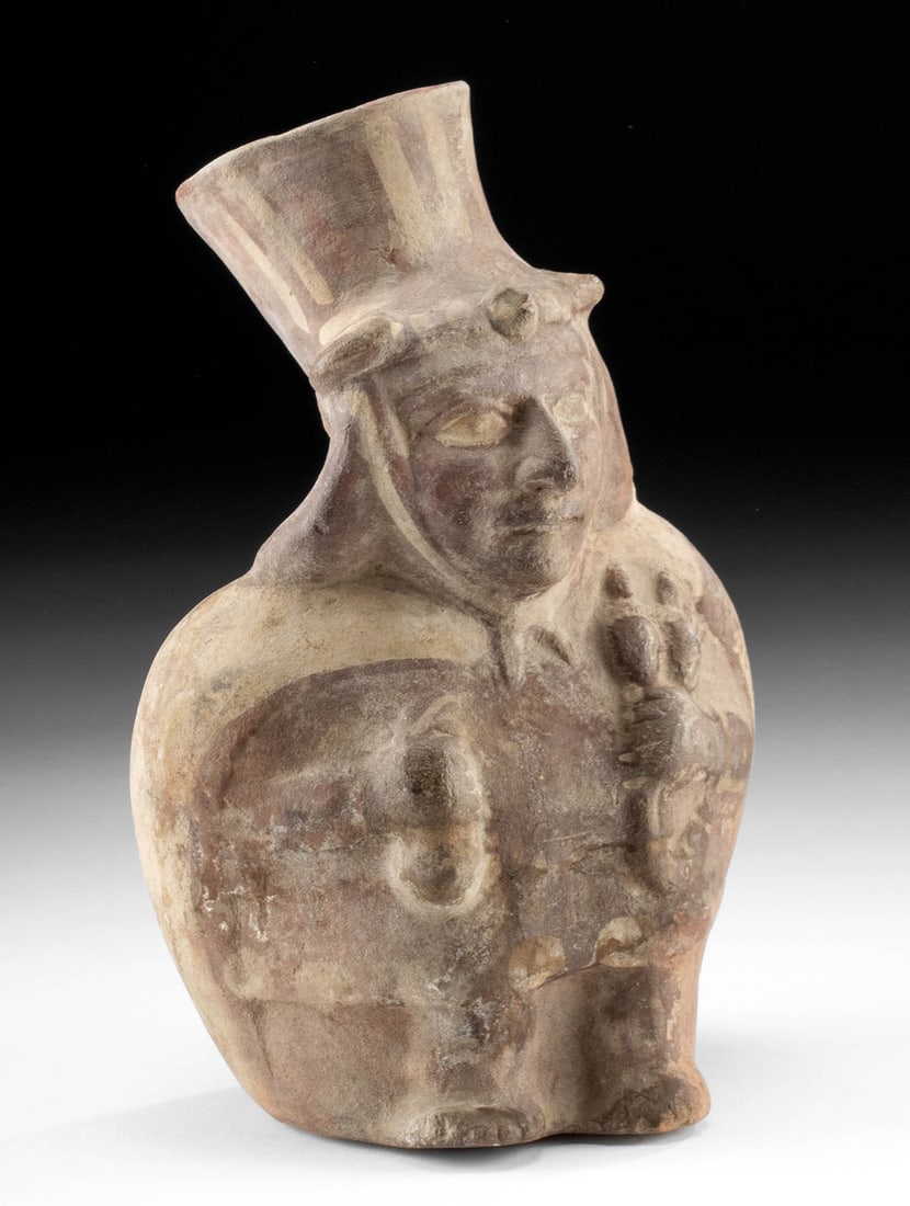 Moche Vessel Shaman Holding Disembodied Head (1 of 4)