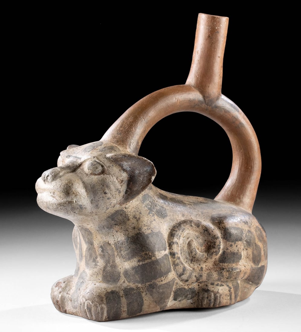 Moche IV Stirrup Vessel Jaguar Form (1 of 5)