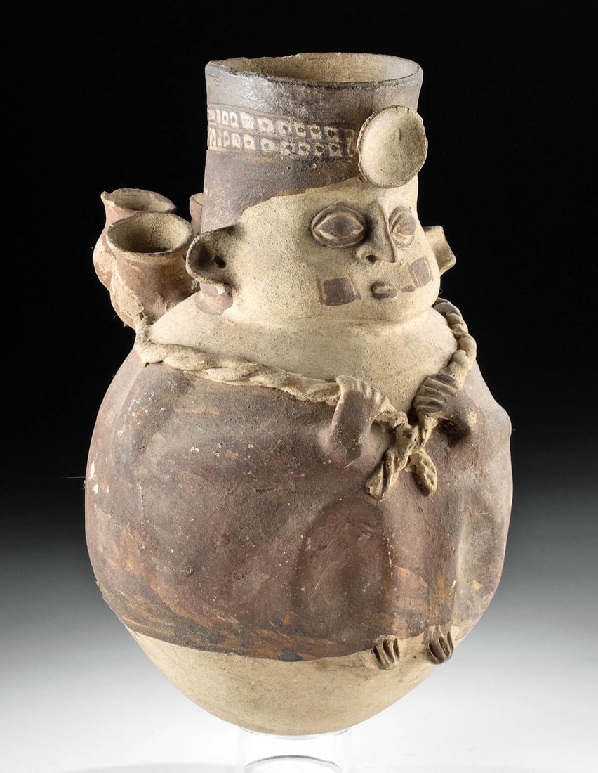 Chancay Pottery Figural Jar w/ Tump Line (1 of 4)