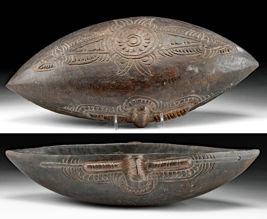 19th C. Papua New Guinea Tami Wood Feast Bowl (1 of 4)
