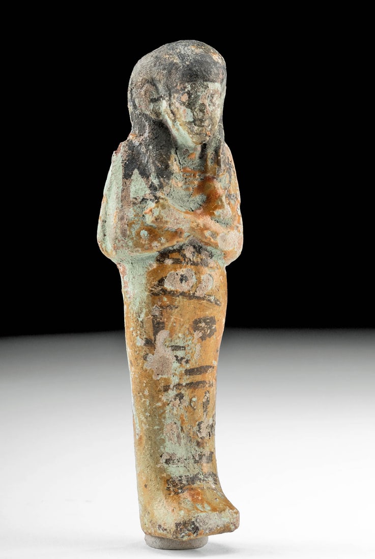 Exhibited Egyptian Faience Ushabti - Khensronpe, ex MIA (1 of 4)