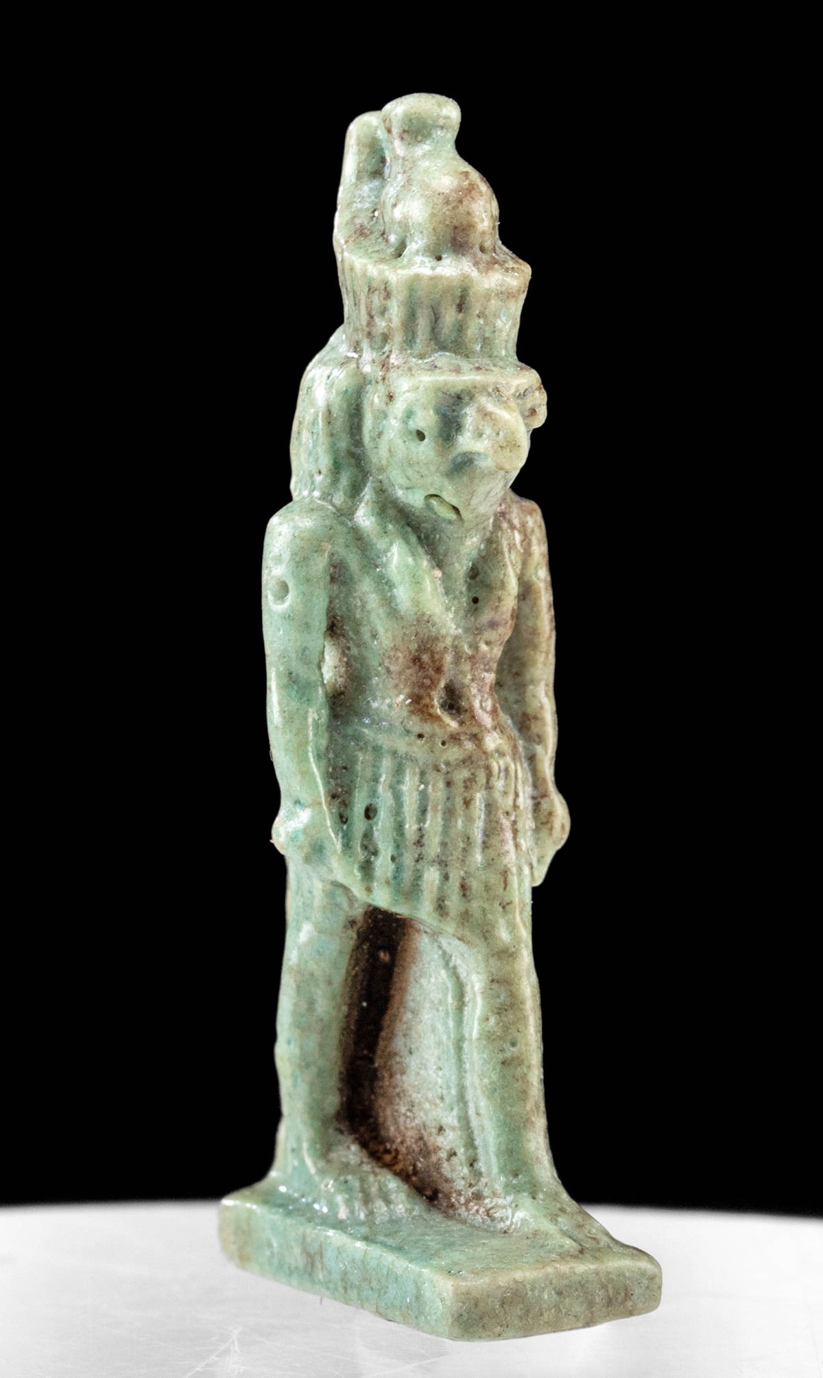 Published Egyptian Faience Striding Horus Amulet (1 of 4)