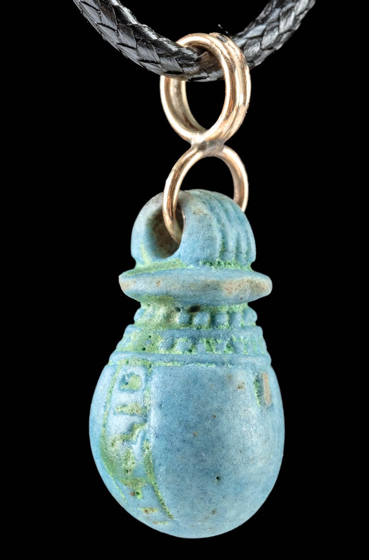 Published Egyptian Faience New Year Flask Pendant (1 of 5)