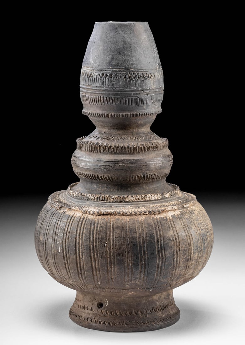 19th C. Southeast Asian Blackware Water Jar (1 of 5)