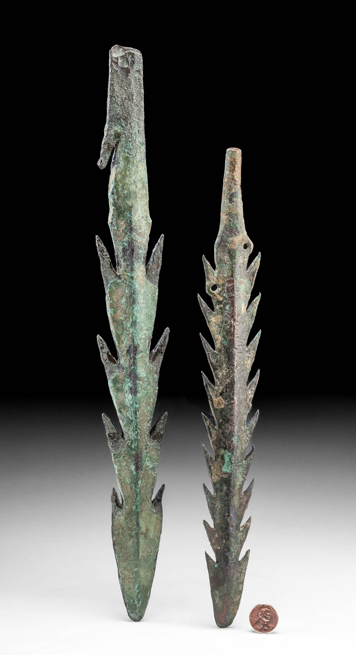Ancient Indian Gangetic Copper Culture Harpoon Tips (1 of 5)