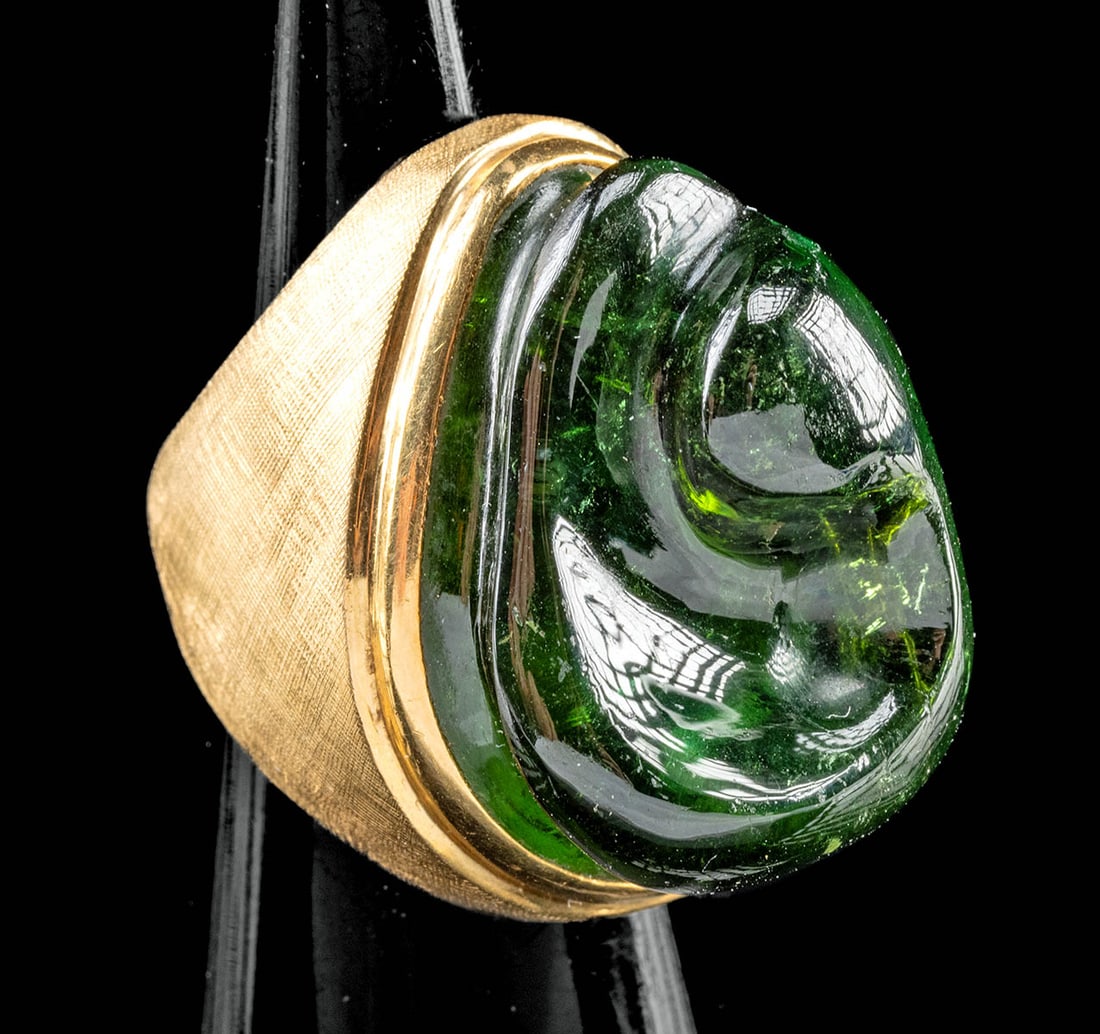 18K Gold Ring w/ Free-Form Emerald by Burle Marx (1 of 3)