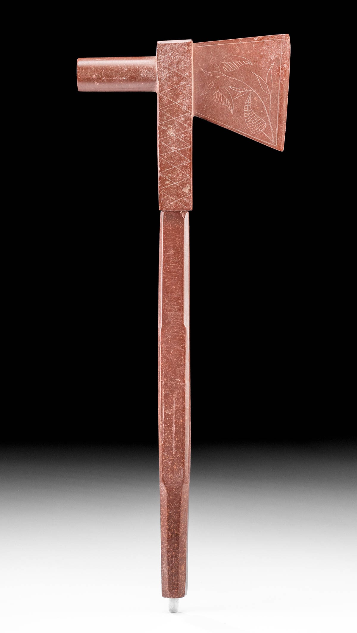 Early Native American Sioux Catlinite Tomahawk Pipe (1 of 5)