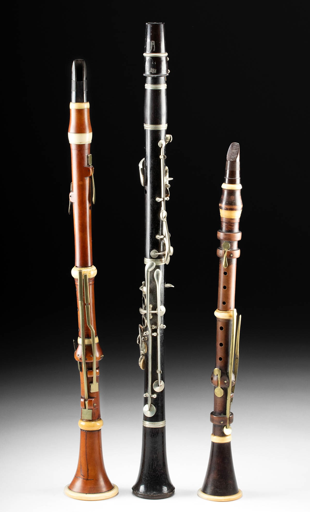 19th C. English / US Wood Clarinets (3) (1 of 5)