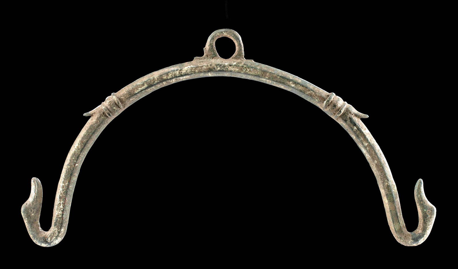 Roman Leaded Bronze Handle Bird Head Terminals (1 of 2)