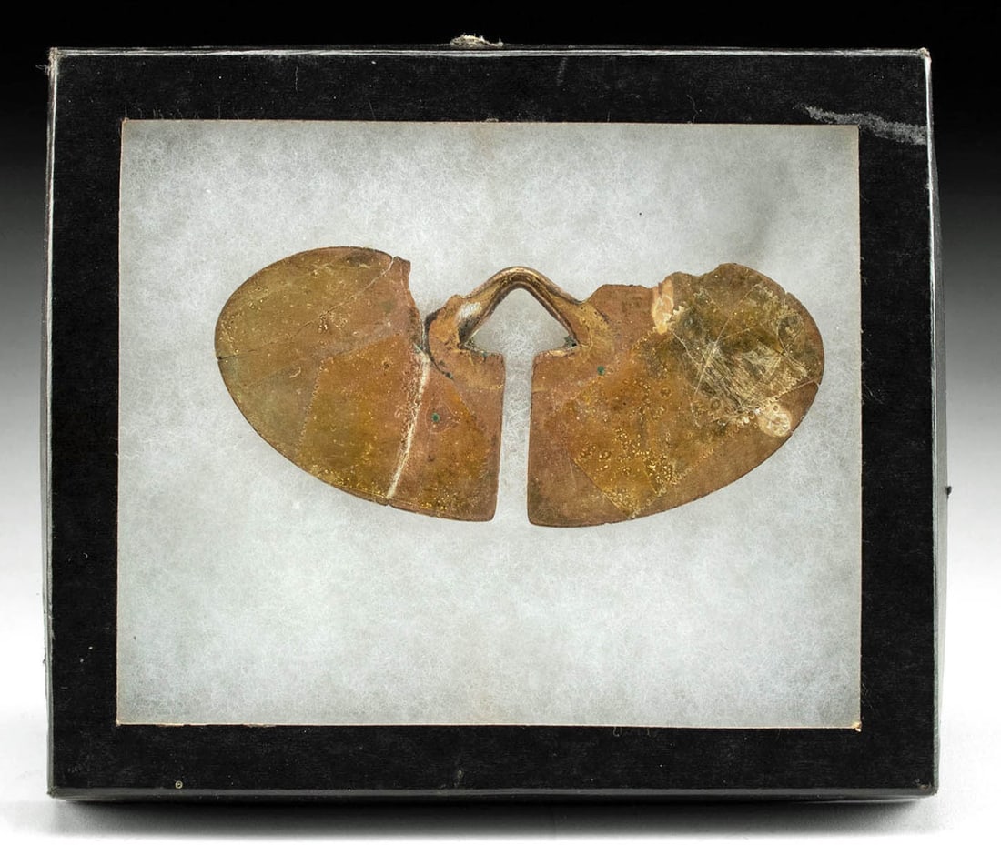 Large Tairona Gilt Tumbaga Nose Ring Ornament (1 of 3)