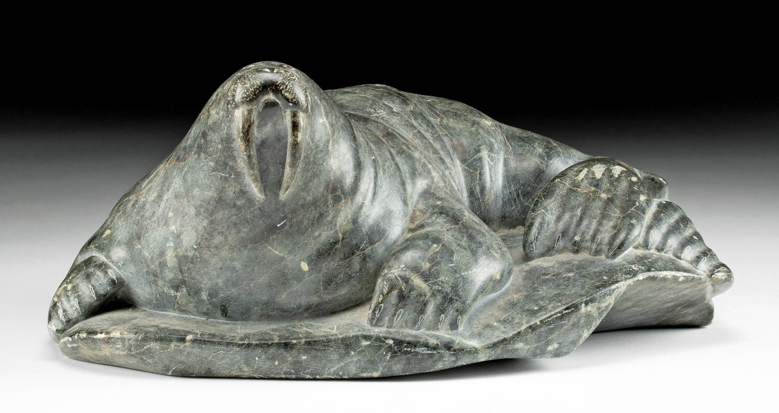 Alaskan Inuit Stone Sculpture - Walrus (1 of 4)