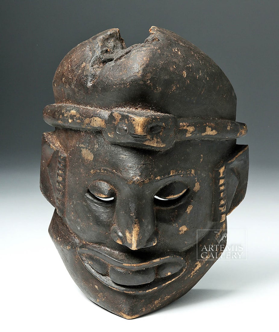20th C. African Ibibio Ekpo Wood Mask Evil / Immoral (1 of 7)