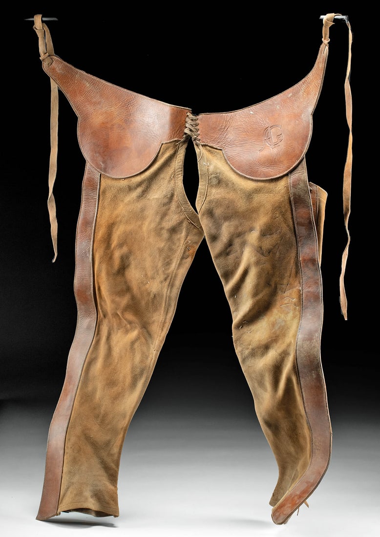 20th C. American Cowboy Western Leather Chaps (1 of 4)