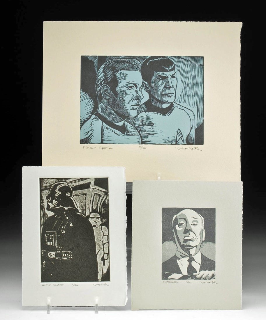 V. McCay Prints - Kirk & Spock, Hitchcock, Darth Vader (1 of 5)