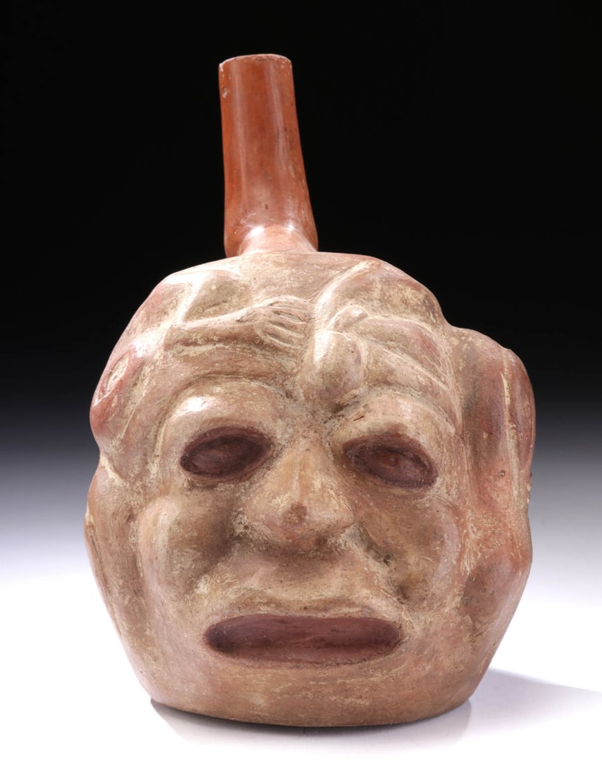 Moche Stirrup, Human Head Transforming Into Potato (1 of 6)