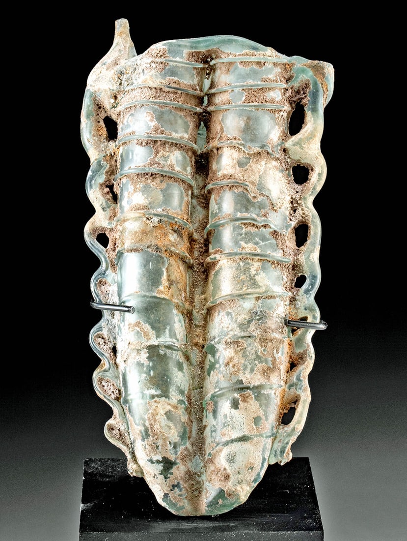 Roman Glass Double Unguentarium w/ Trailing (1 of 3)