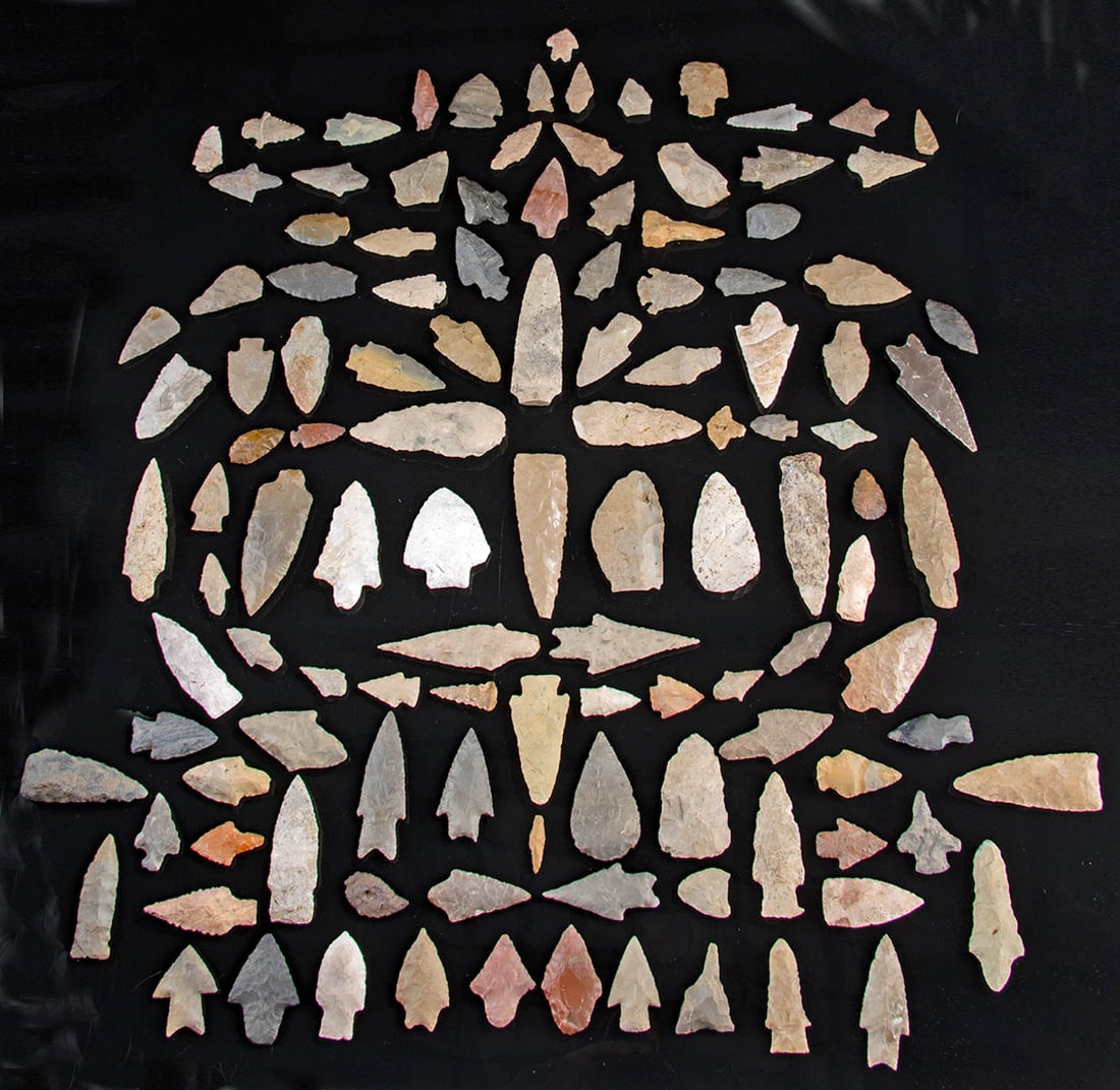 119 Native American Stone Points (1 of 1)