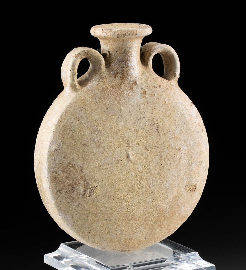 Ancient Parthian Glazed Pottery Pilgrim's Flask (1 of 3)